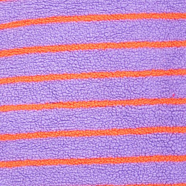 0,5 MTR. ♥  TEDDY STREIFEN FLIEDER/ORANGE  ♥