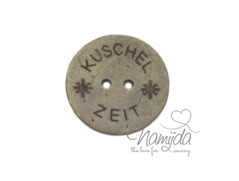 1 Stück ♥ EIGENPRODUKTION KOKOSKNOPF - KUSCHELZEIT - 22 mm ♥