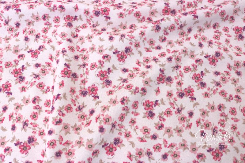0,50 MTR. ♥ PETITE FLEUR STREUBLüMCHEN ROSE JERSEY ♥