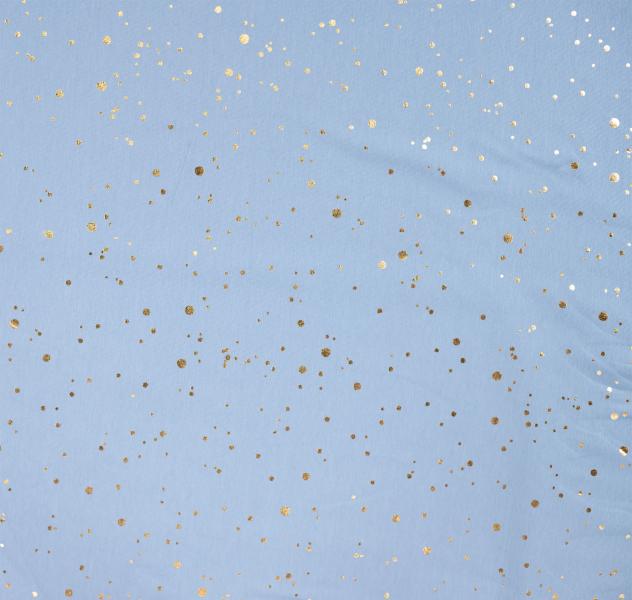 0,50 MTR. ♥ GOLDEN BLUSH FOIL JEANS JERSEY ♥