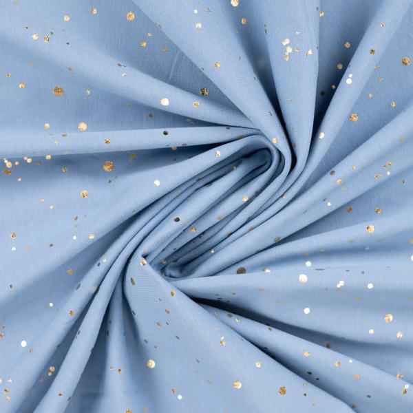0,50 MTR. ♥ GOLDEN BLUSH FOIL JEANS JERSEY ♥
