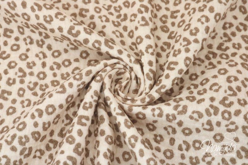 0,5 MTR. ♥ MUSSELIN LEO NATURAL ♥