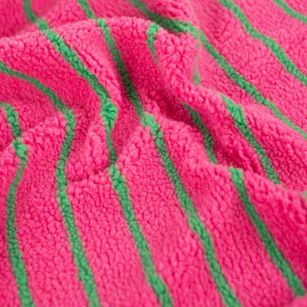 0,5 MTR. ♥  TEDDY STREIFEN PINK/GRÜN  ♥