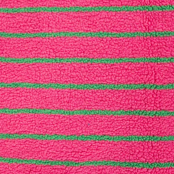 0,5 MTR. ♥  TEDDY STREIFEN PINK/GRÜN  ♥