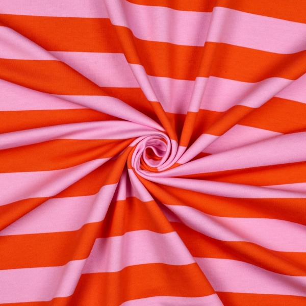 0,5 MTR. XL STREIFEN RoSA/ORANGE - SOFT SWEAT