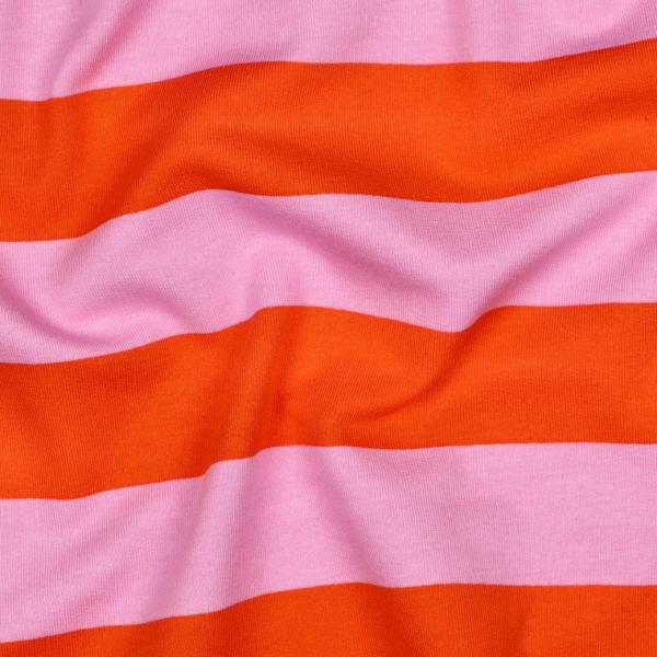0,5 MTR. XL STREIFEN RoSA/ORANGE - SOFT SWEAT