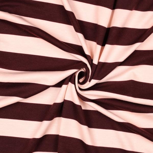 0,5 MTR. XL STREIFEN ROSE/BEERE - SOFT SWEAT