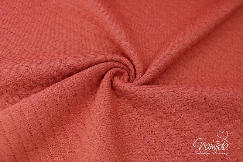 0,5 MTR. ♥ BAUMWOLL STEPPSTOFF TERRACOTTA ♥