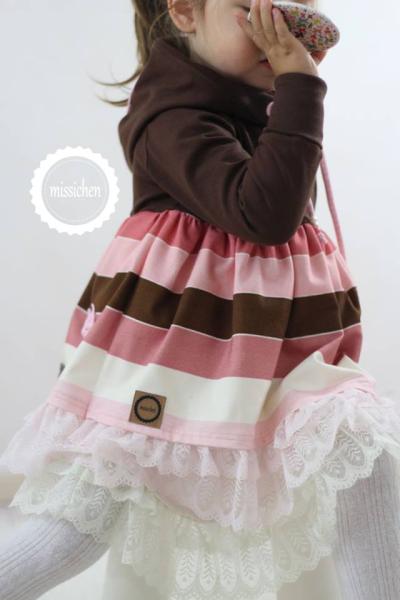 ♥1 Mtr. Spitze gerüscht - CREME - 8cm - doppelte Falten ♥