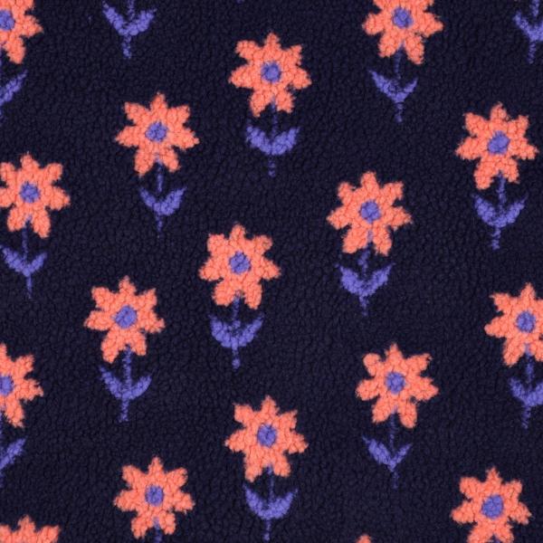 0,5 MTR. ♥ TEDDY FLOWERS FLORA NAVY ♥