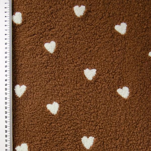 0,5 MTR. ♥ TEDDY HERZCHEN BRAUN  ♥