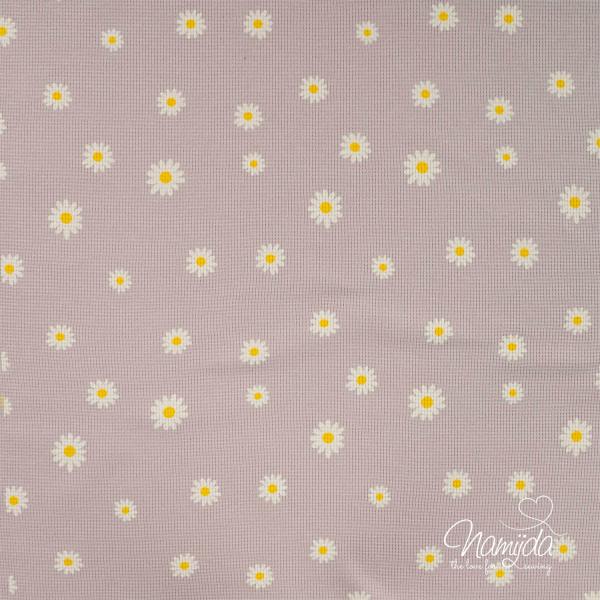 0,5 MTR. ♥ DAISIES WAFFEL STRICKJERSEY - SAND ♥