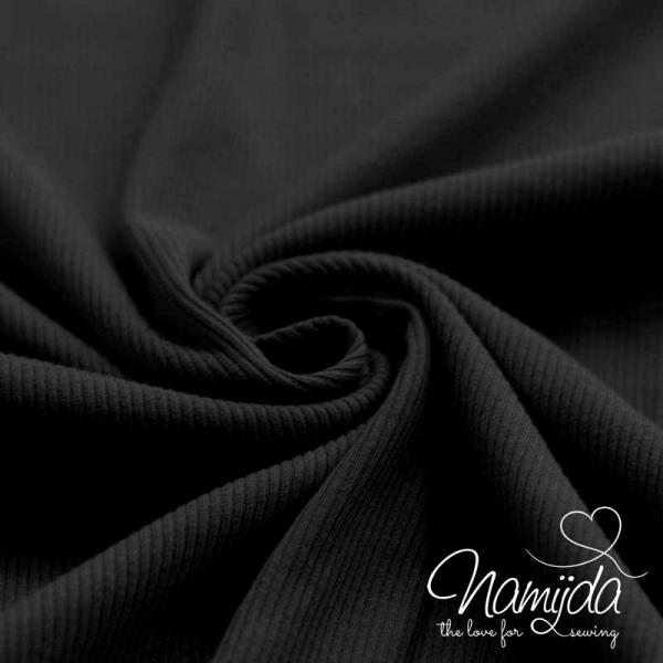 0,5 MTR. ♥ RIPPSTRICK JERSEY SCHwARZ ♥