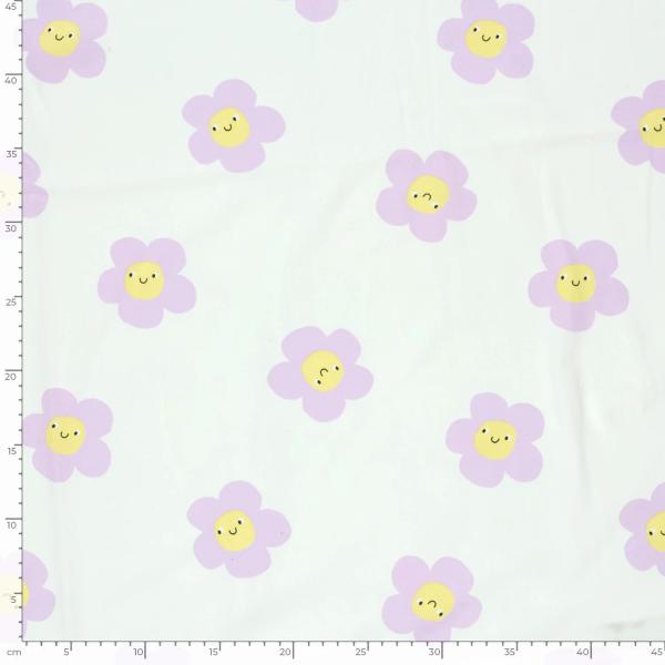 0,50 MTR. ♥ SMILING DAISIES JERSEY ♥
