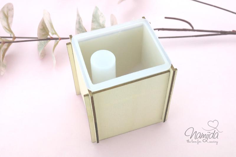 1 STÜCK ♥ GIESSFORM SILIKON KERZENHALTER HAUS 6,5cm x 8,5cm ♥