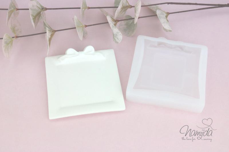 1 STÜCK ♥ GIESSFORM SILIKON SCHLEIFENSCHALE 10x9cm ♥