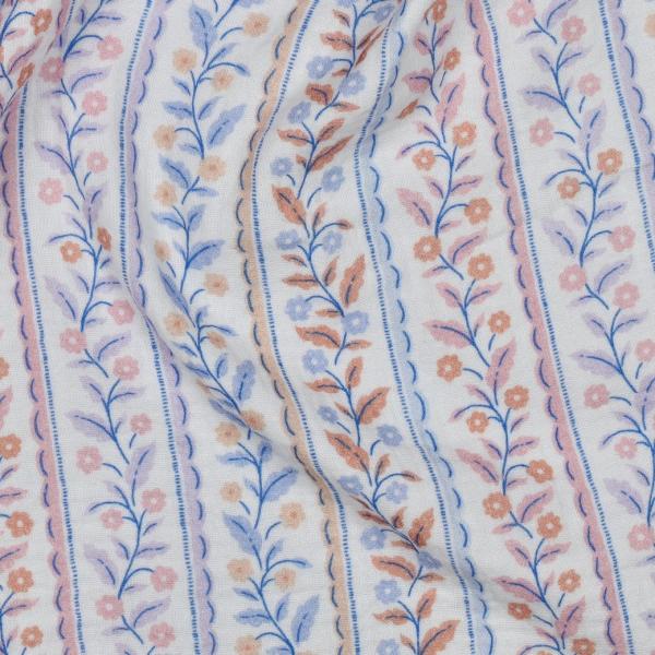 0,5 MTR. ♥ MUSSELIN LITTLE BLOSSOM STRIPES ♥
