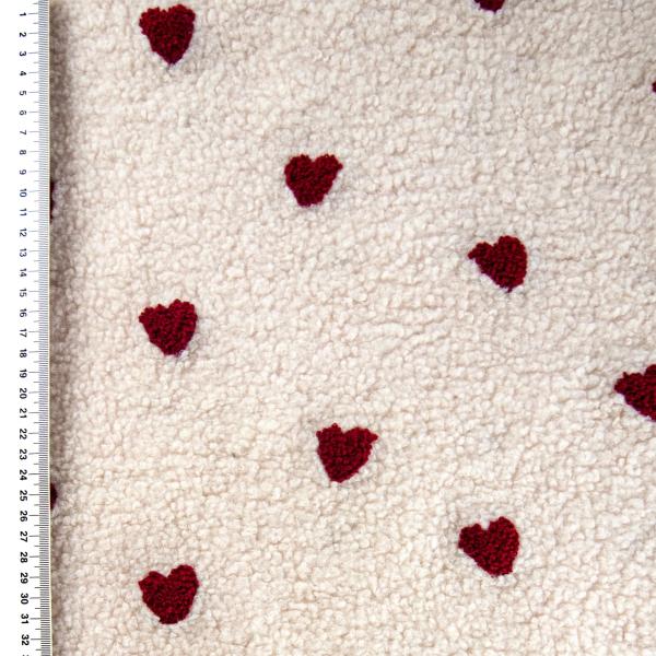 0,5 MTR. ♥ TEDDY HERZCHEN NATUR  ♥