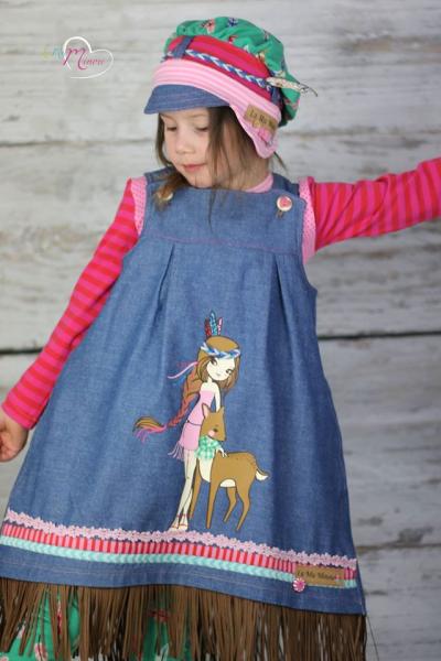 1Mtr. ♥XL Kunstleder Fransenband BRAUN - 12cm ♥