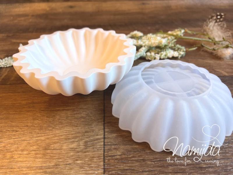 1 Stück ♥ GIESSFORM SILIKON - WELLEN SCHALE MITTEL 15cm ♥
