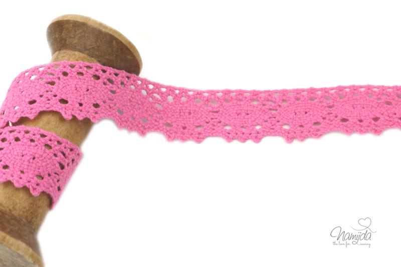 1 MTR. ♥KLÖPPELSPITZE - PUDER ROSA - 2,5cm extra breit  ♥