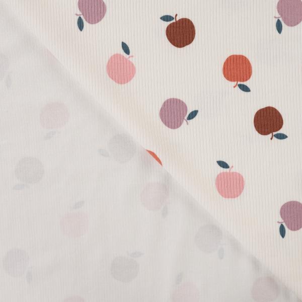 0,5 MTR. ♥ RIPPSTRICK JERSEY  APPLES NATUR ♥