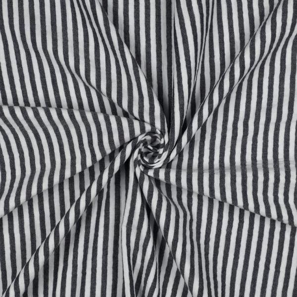 0,5 MTR. ♥ MUSSELIN STREIFEN - NAVY ♥