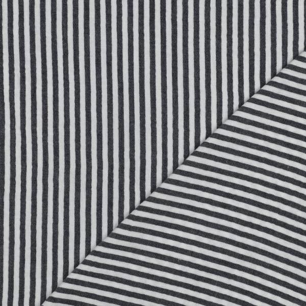 0,5 MTR. ♥ MUSSELIN STREIFEN - NAVY ♥