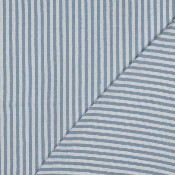 0,5 MTR. ♥ MUSSELIN STREIFEN - JEANS ♥