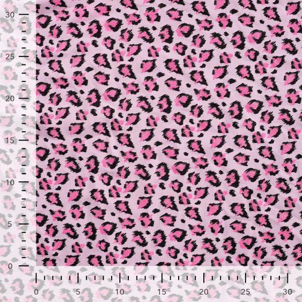 0,50 MTR. LEO GLITTER PINK - FRENCH TERRY