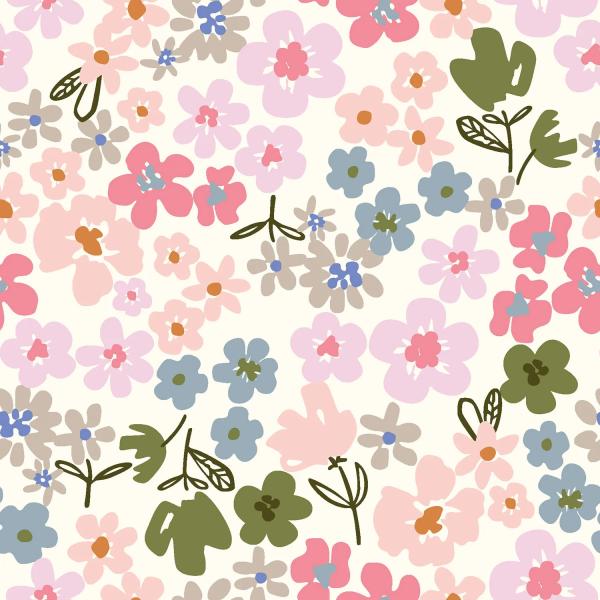 0,5 MTR. COLORFUL BLOSSOM - FRENCH TERRY