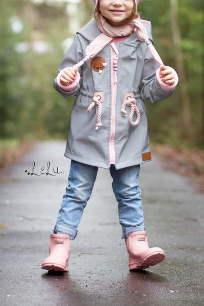 0,5 MTR. ♥ REFLEKTIERENDER SOFTSHELL GRAU ♥