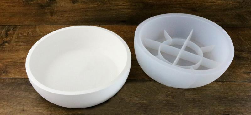 1 Stück ♥ GIESSFORM SILIKON -  SCHALE 20,5cm ♥