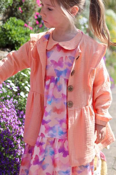 0,5 MTR. ♥ DouBLE GAUZE - Musselin PEACH - Baumwollstoff ♥