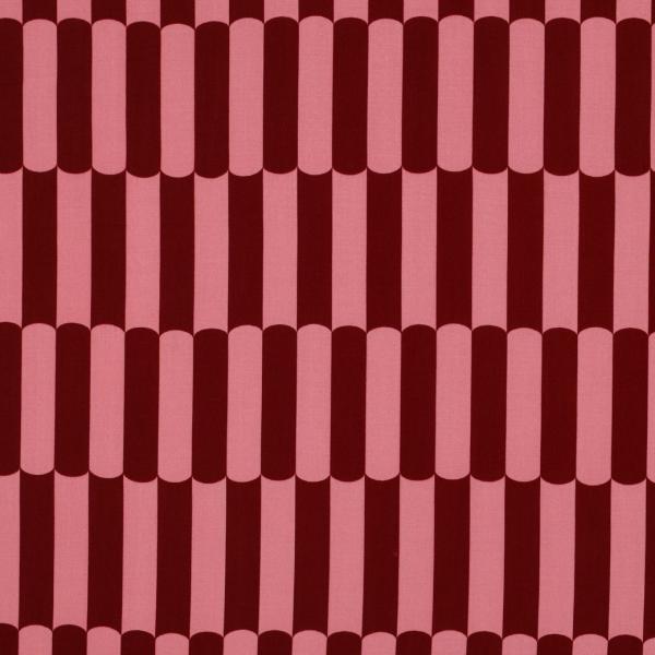 0,5 MTR.♥ VISKOSE ECOVERO BLUSH LINES ROT/ROSA ♥