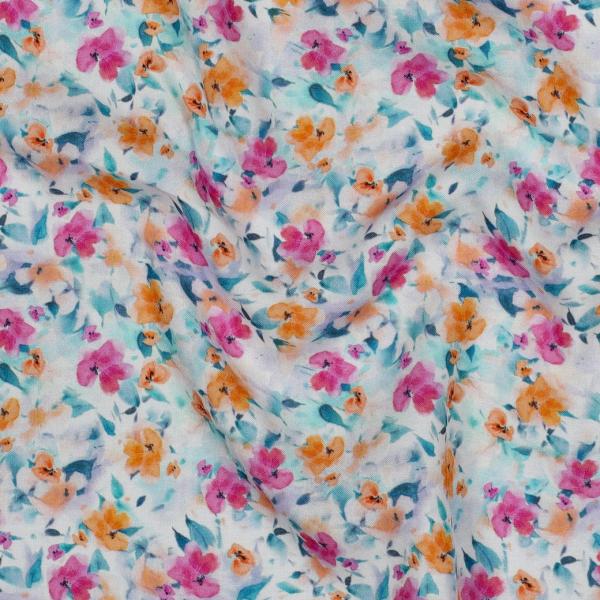 0,5 MTR.♥ VISKOSE ECOVERO SUNNY BLOSSOM ♥