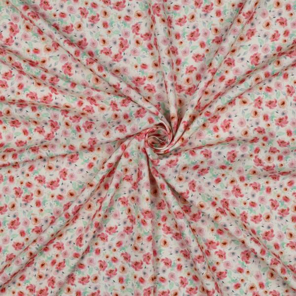 0,5 MTR.♥ VISKOSE LENI ROSENZAUBER ♥