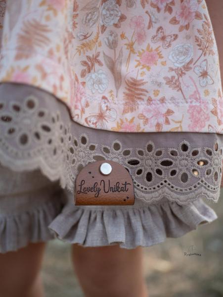♥1 Mtr. Wäschespitze - XXL Blütentraum 8cm - TAUPE ♥