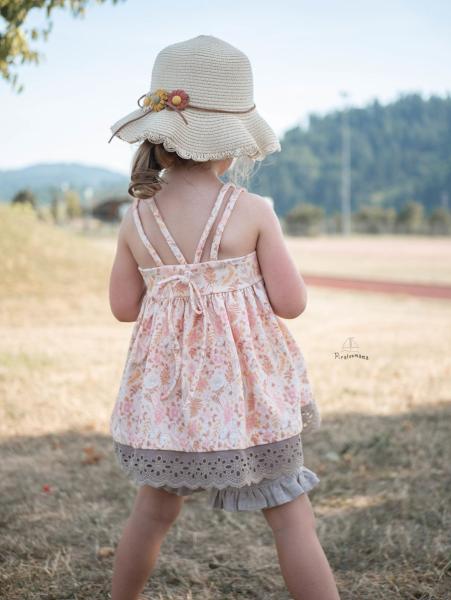 ♥1 Mtr. Wäschespitze - XXL Blütentraum 8cm - TAUPE ♥