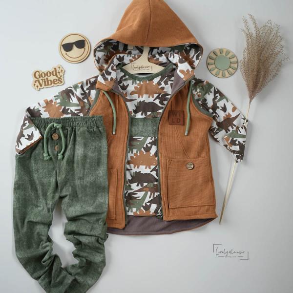 0,5 MTR. ♥ DENIM JEANS JERSEY - KHAKI ♥