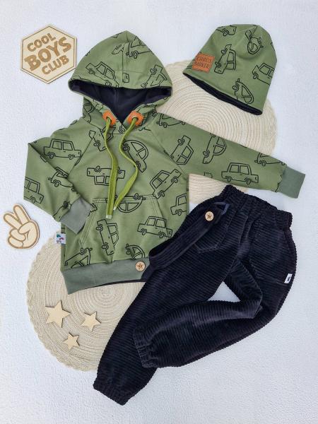 0,5 MTR.  CARS GO GREEN - FRENCH TERRY