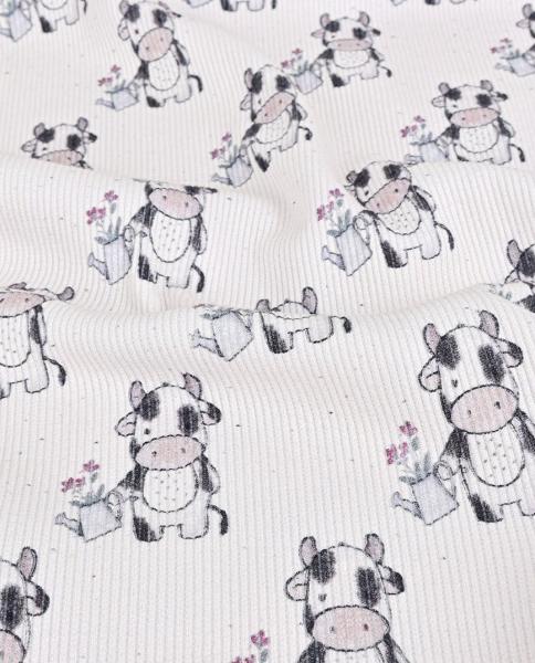 0,5 MTR. ♥ RIPPSTRICK JERSEY DORFKIND KUH ♥