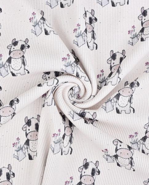 0,5 MTR. ♥ RIPPSTRICK JERSEY DORFKIND KUH ♥