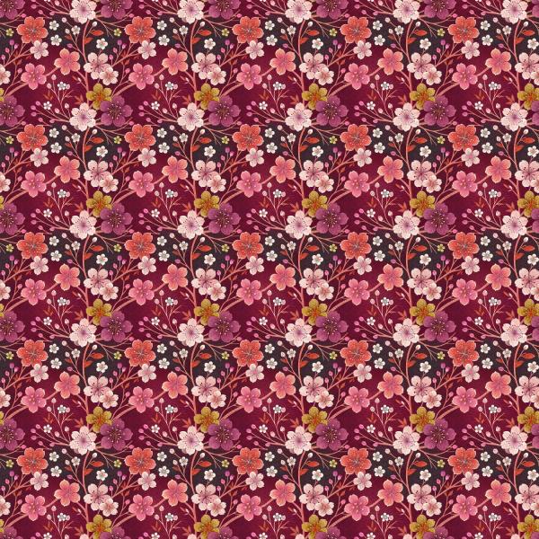 0,50 MTR. ♥ BERRY BLOSSOM Jersey ♥