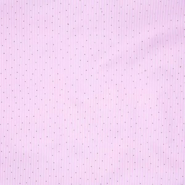 ACHTUNG VORBESTELLUNG LIEFERZEIT CA. 1 WOCHE  0,5 MTR. GLITZER STEINCHEN FEINE STREIFEN ROSA BAUMWOLL POPELINE