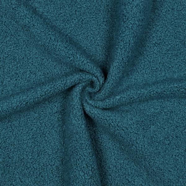0,5 MTR. ♥ TEDDY  - FLEECE INNENSEITE  DOUBLEFACE PETROL ♥