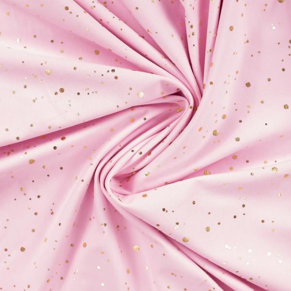 0,50 MTR. ♥ GOLDEN BLUSH FOIL ROSA JERSEY ♥