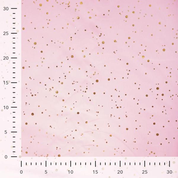 0,50 MTR. ♥ GOLDEN BLUSH FOIL ROSA JERSEY ♥
