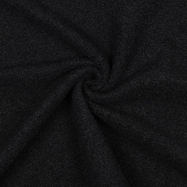 0,5 MTR. ♥ TEDDY  - FLEECE INNENSEITE  DOUBLEFACE SCHWARZ  ♥