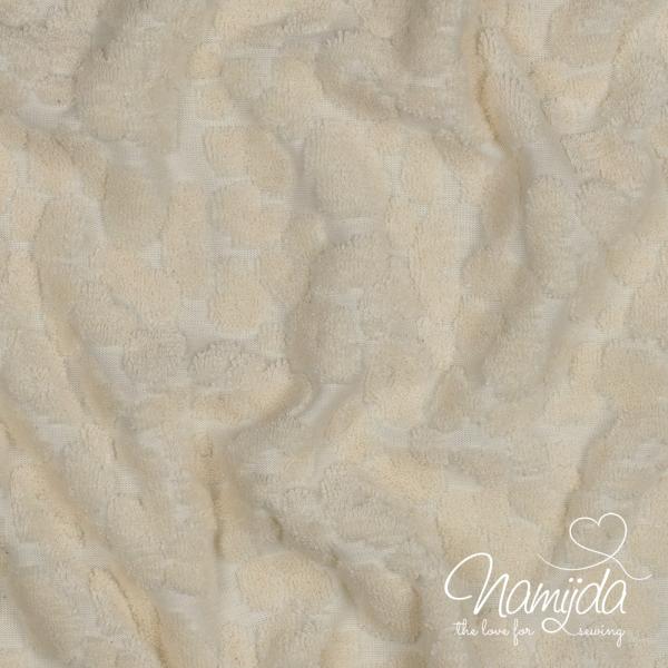 0,5 MTR. ♥ FROTTEE KNITTED LEO NATUR ♥